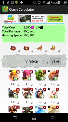 Calculator for Clash, Memudahkan Anda Mengatur Strategi pada Game Clash of Clans 